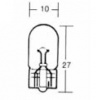 Žárovka jednovláknová 12V / 3W, patice W2,1x9,5