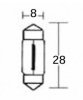 Sulfitka 12V / 3W, 8 x 28 mm