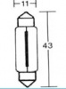 Sulfitka 12V / 5W, 11 x 43 mm