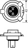 Žárovka H4 OSRAM ORIGINAL LINE 12 V