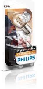 P21/4W Philips, 12V žárovky s kovovou paticí, 2 ks