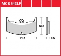 Zadní brzdové destičky Honda CBX 400 F/ F2, rv. 82-86