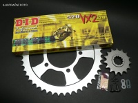 Řetězová sada JT KTM 520 EXC Enduro Racing, rv. 01-02