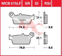 Zadní brzdové destičky Honda NS-1 75, rv. od 92