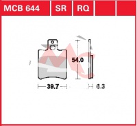 Přední brzdové destičky Aprilia RS 50 R, Extrema (HP), rv. 96-99