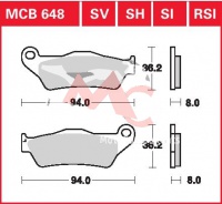 Přední brzdové destičky Yamaha YP 150 Majesty, rv. 2000