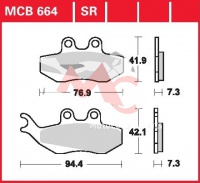 Přední brzdové destičky Sachs ZZ 125 (660), rv. 1998