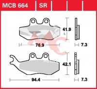 Přední brzdové destičky Gilera VXR 200 Runner 4 T (Grimeca) (M24), rv. od 01