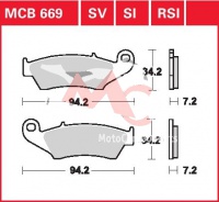 Přední brzdové destičky CPI 125 Sahel, rv. od 02