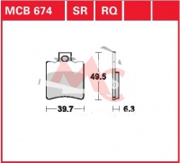 Zadní brzdové destičky CPI GTR 50 /125/200, rv. od 03