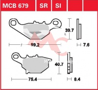 Přední brzdové destičky Suzuki AN 125 (CF42A), rv. 94-00