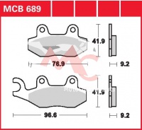 Přední brzdové destičky TGB 50 203R, rv. od 05