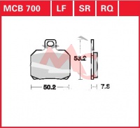 Zadní brzdové destičky Yamaha YP 150 Majesty (SG08), rv. od 01