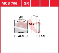 Přední brzdové destičky Kawasaki SC 250 Epsilon, rv. od 02