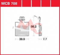 Přední brzdové destičky Aprilia 150 Leonardo (MB), rv. 97-98