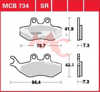 Přední brzdové destičky Peugeot 125 Elyseo (G2A), rv. od 00