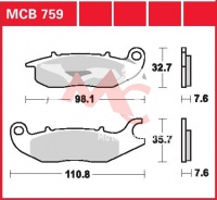Přední brzdové destičky Honda CBR 125 R, rv. od 04