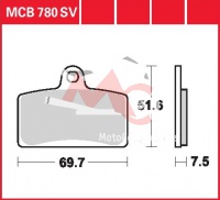 Přední brzdové destičky  Aprilia RS-4 50 TK, rv. 11