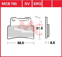 Přední brzdové destičky  Aprilia RS 125 Extrema, Replica PY, rv. 10-12