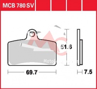 Přední brzdové destičky  Aprilia RS-4 125 TW, rv. 12