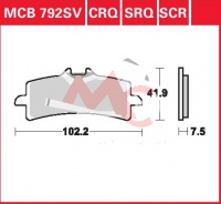 Přední brzdové destičky  Aprilia RSV4 1000 Factory RK, rv. 10-12