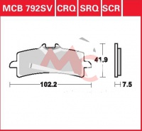 Přední brzdové destičky  Aprilia RSV4 1000 Factory APRC ABS RK, rv. 13-