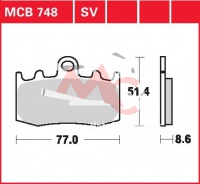 Přední brzdové destičky  BMW R 1200 GS ABS R12, rv. 04-12