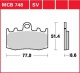 Přední brzdové destičky  BMW R 1200 GS ABS R12, rv. 04-12