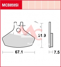 Přední brzdové destičky  Can-Am DS 450, rv. 08-12