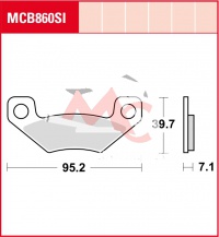 Zadní brzdové destičky Can-Am DS 450, rv. 08-12