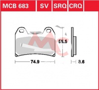 Přední brzdové destičky  Ducati 796 Monster M5, rv. 10-