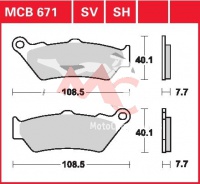 Zadní brzdové destičky Ducati 1200 Diavel G1, rv. 11-