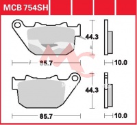 Zadní brzdové destičky Harley Davidson XL 883 L Low XL2, rv. 06-10