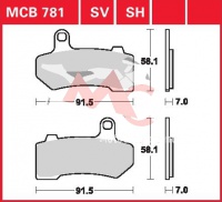 Zadní brzdové destičky Harley Davidson FLHRC 1584 Road King Classic, rv. 08-10