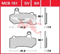 Zadní brzdové destičky Harley Davidson FLHT 1584 Electra Glide Standard, rv. 08-10