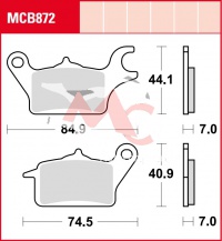 Přední brzdové destičky  Honda AFS 110 Wave JF51, rv. 12-