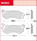 Přední brzdové destičky  Honda NSC 110 C Vision, AC Vision JF31, rv. 11-