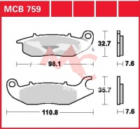 Přední brzdové destičky  Honda CBR 125 R JC39, rv. 07-10