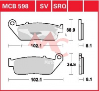 Přední brzdové destičky  Honda SH 125 i JF41, rv. 13-