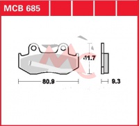Přední brzdové destičky  Honda PS 150 i KF09, rv. 06-10
