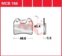 Přední brzdové destičky  Honda 260 Cota 4RT, rv. 14-