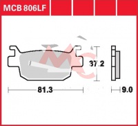 Zadní brzdové destičky Honda NSS 300 Forza ABS NF04, rv. 13-