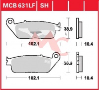 Zadní brzdové destičky Honda SW-T 400 A Silverwing ABS NF03, rv. 09-12