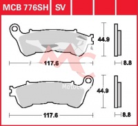 Přední brzdové destičky  Honda VT 750 C Shadow ABS RC53, rv. 10-