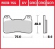 Přední brzdové destičky  Honda VFR 800 FA ABS RC79, rv. 14-