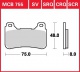 Přední brzdové destičky  Honda CBR 1000 RA Fireblade ABS SC59, rv. 08-11