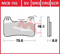 Přední brzdové destičky  Honda CBR 1000 RR Fireblade SP SC59, rv. 12-