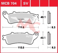 Přední brzdové destičky  Honda GL 1800 F6B Gold Wing ABS SC68, rv. 13-