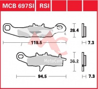 Přední brzdové destičky  Kawasaki KL 250 KL250J, rv. 00-12