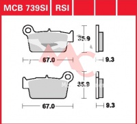 Zadní brzdové destičky Kawasaki KLX 450 R LX450, rv. 07-12